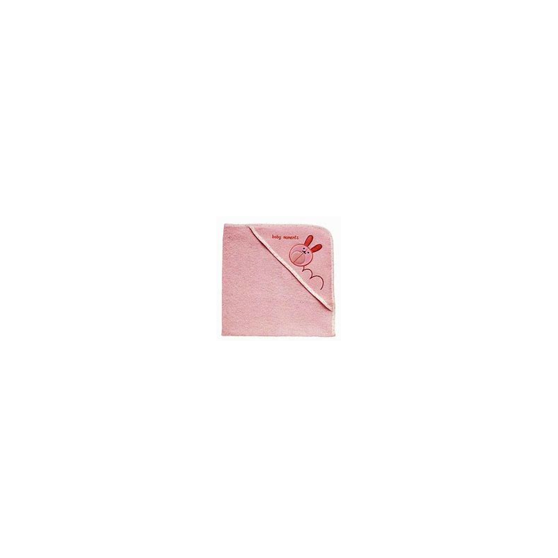 Accappatoio quadrato spugna rosa 0m+