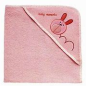 Accappatoio quadrato spugna rosa 0m+